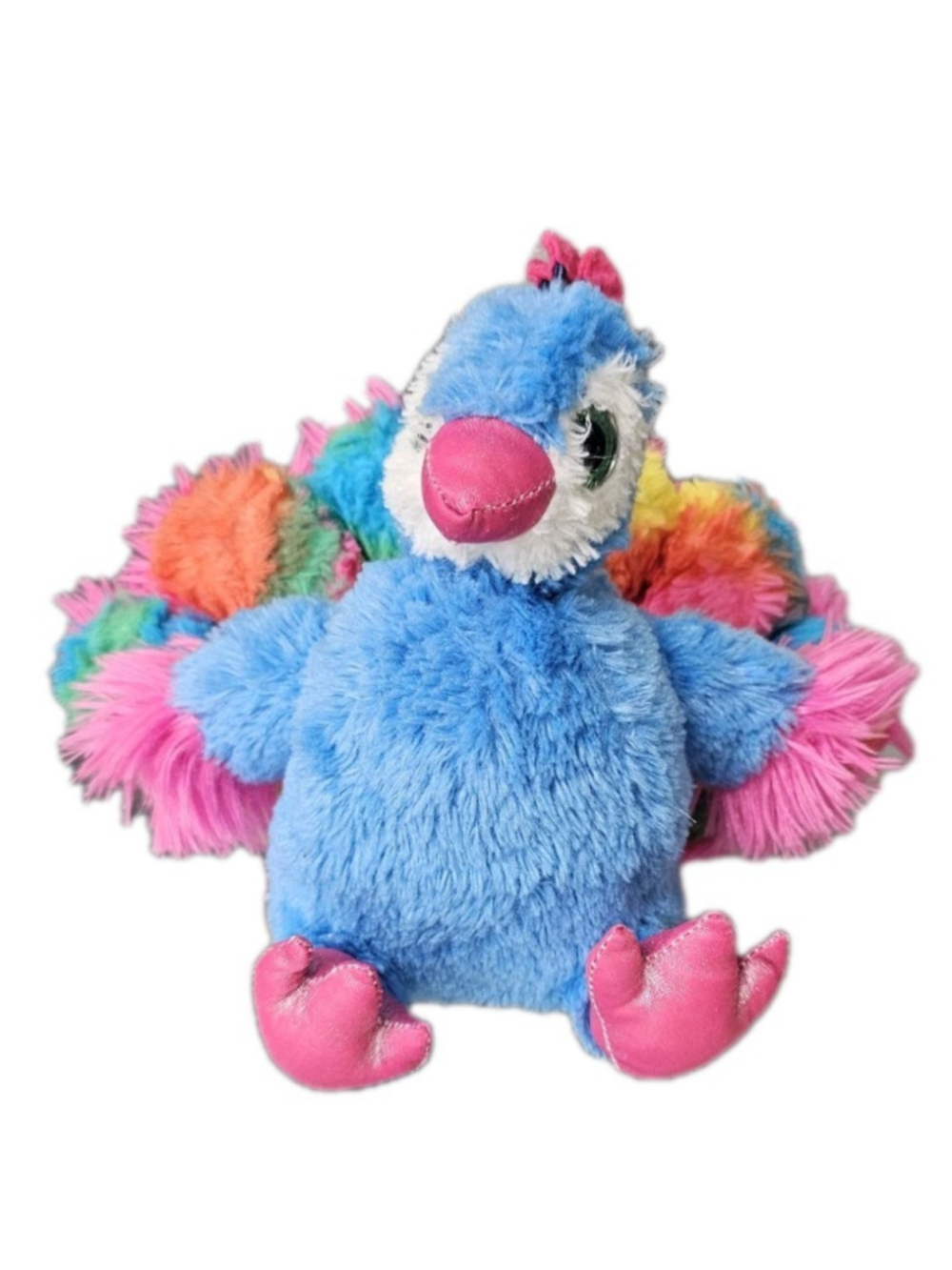 Wild Republic Rainbow Peacock Plush 10"